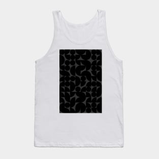 Black Colored Geometric Pattern - Shapes #2 Tank Top